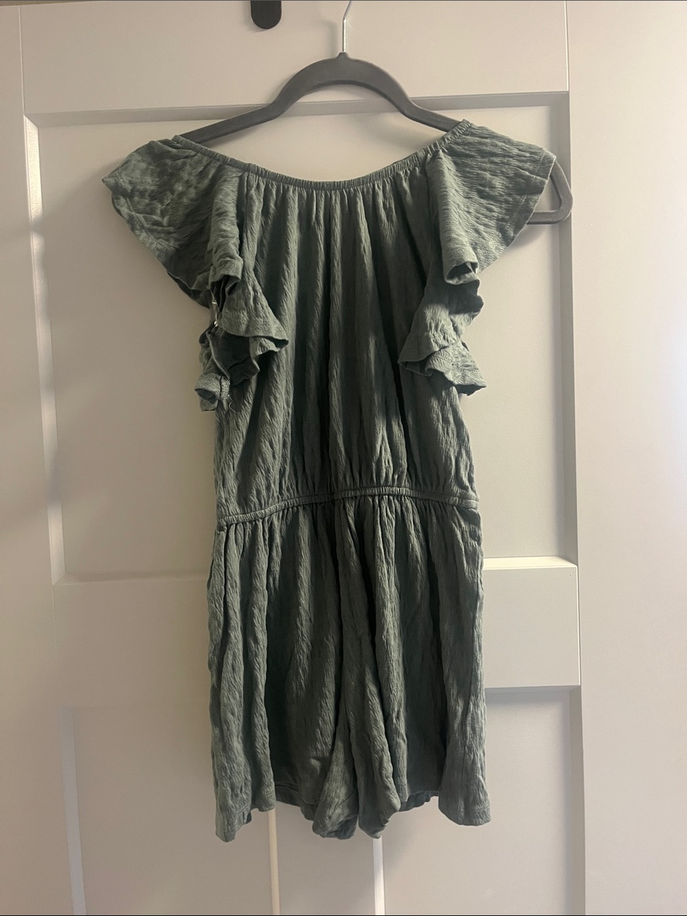 SO Girls Green Ruffle Casual Dress